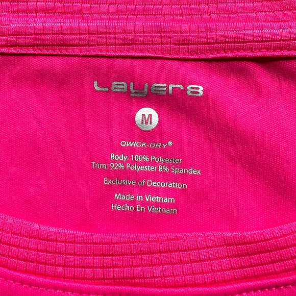 🔴LAYER 8 Hot Pink Workout Tank Top - Picture 4 of 6